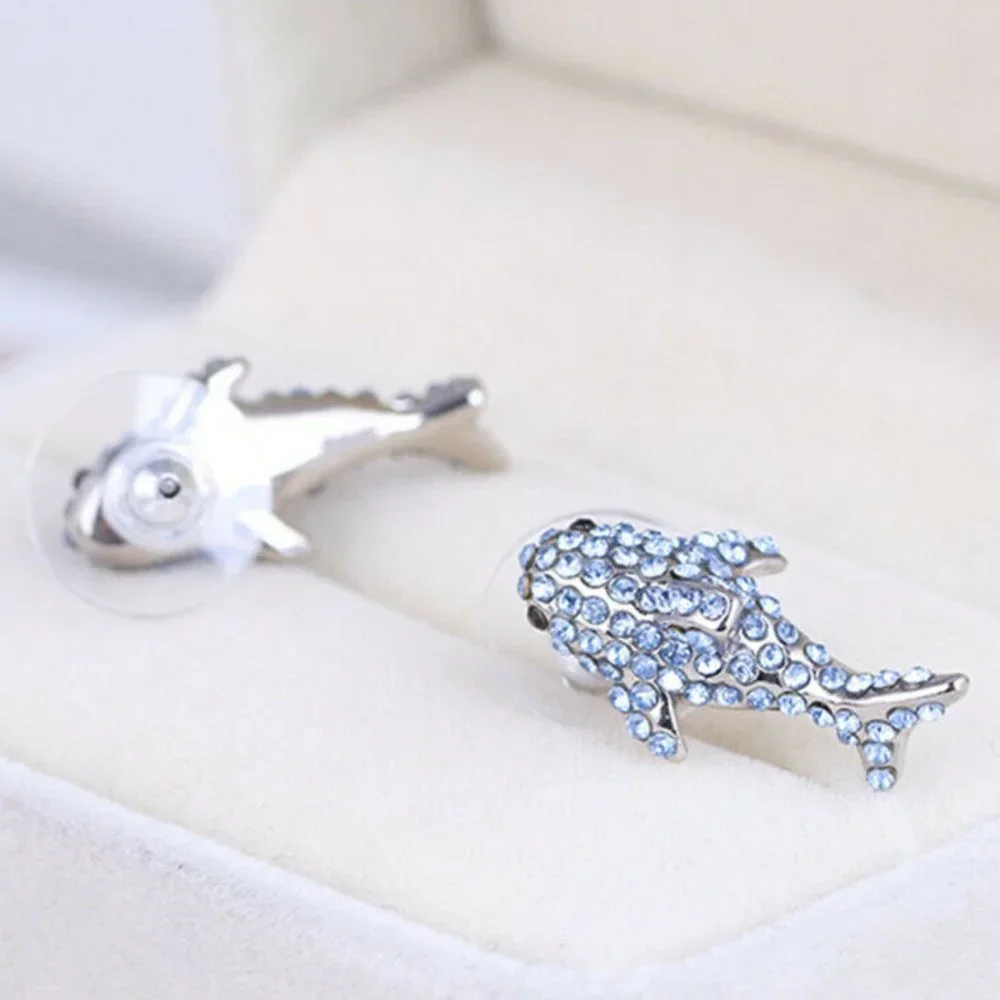 Kate spade Blue pave shark earrings - NWT